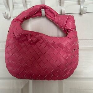 Elegant Pink Woven Mini Bag